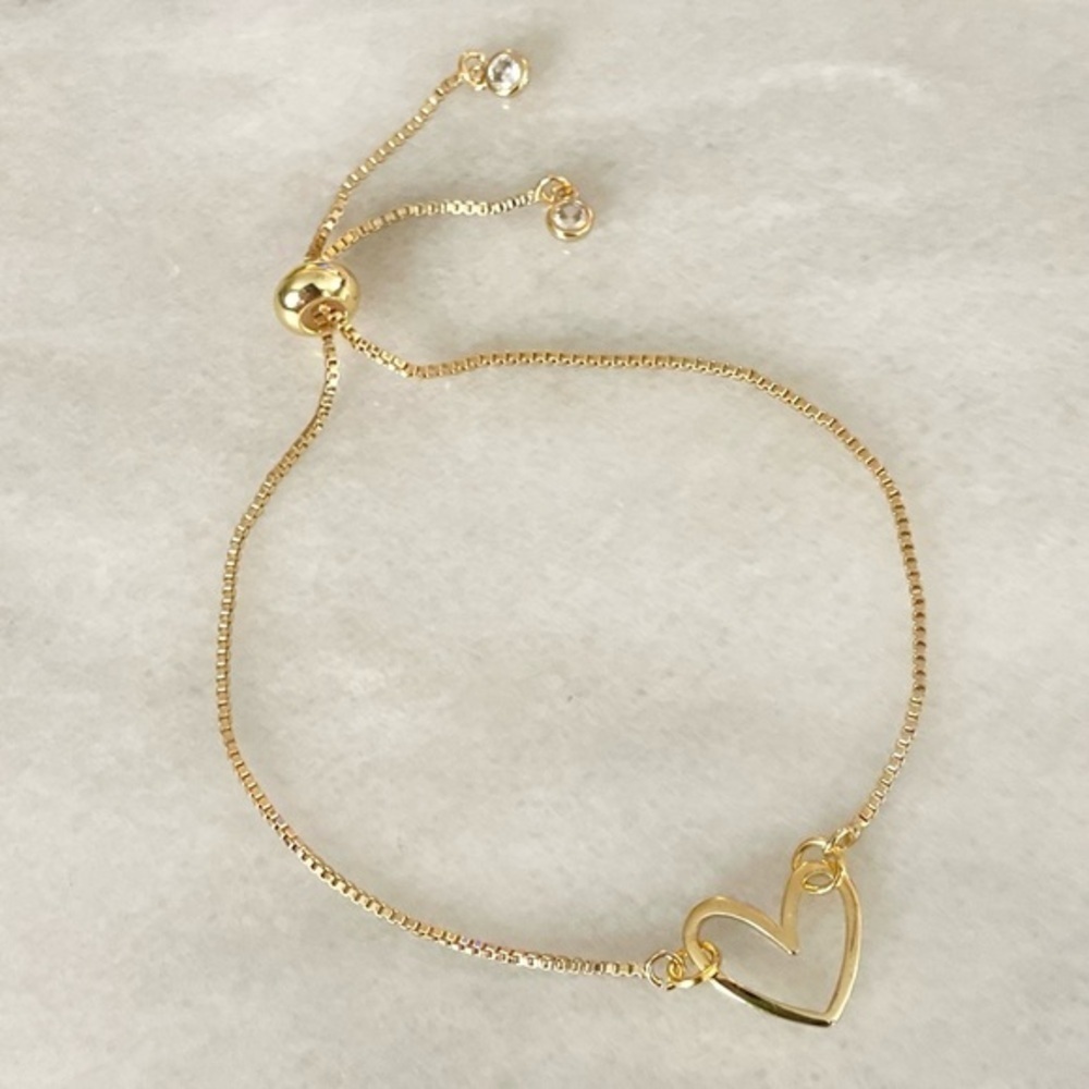 Heart Gold Plated Bracelet